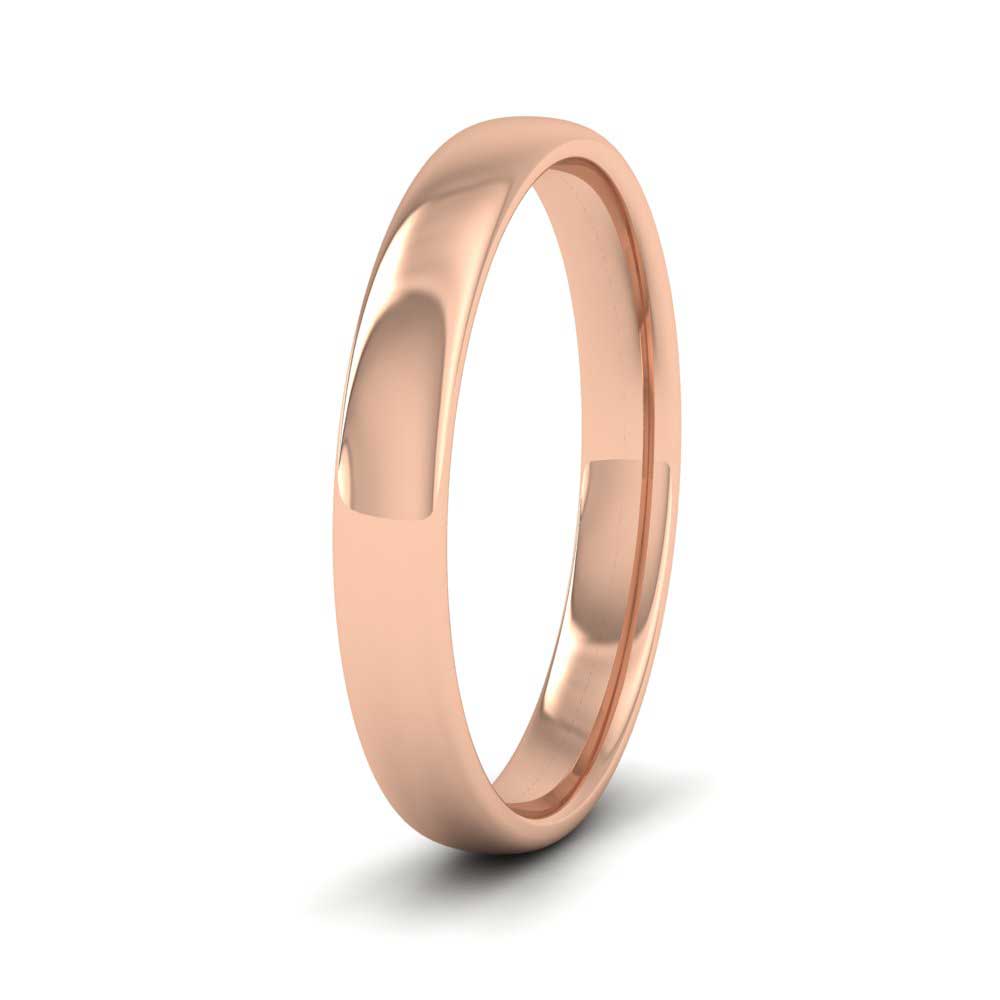 9ct Rose Gold 3mm Cushion Court Shape (Comfort Fit) Classic Weight Wedding Ring