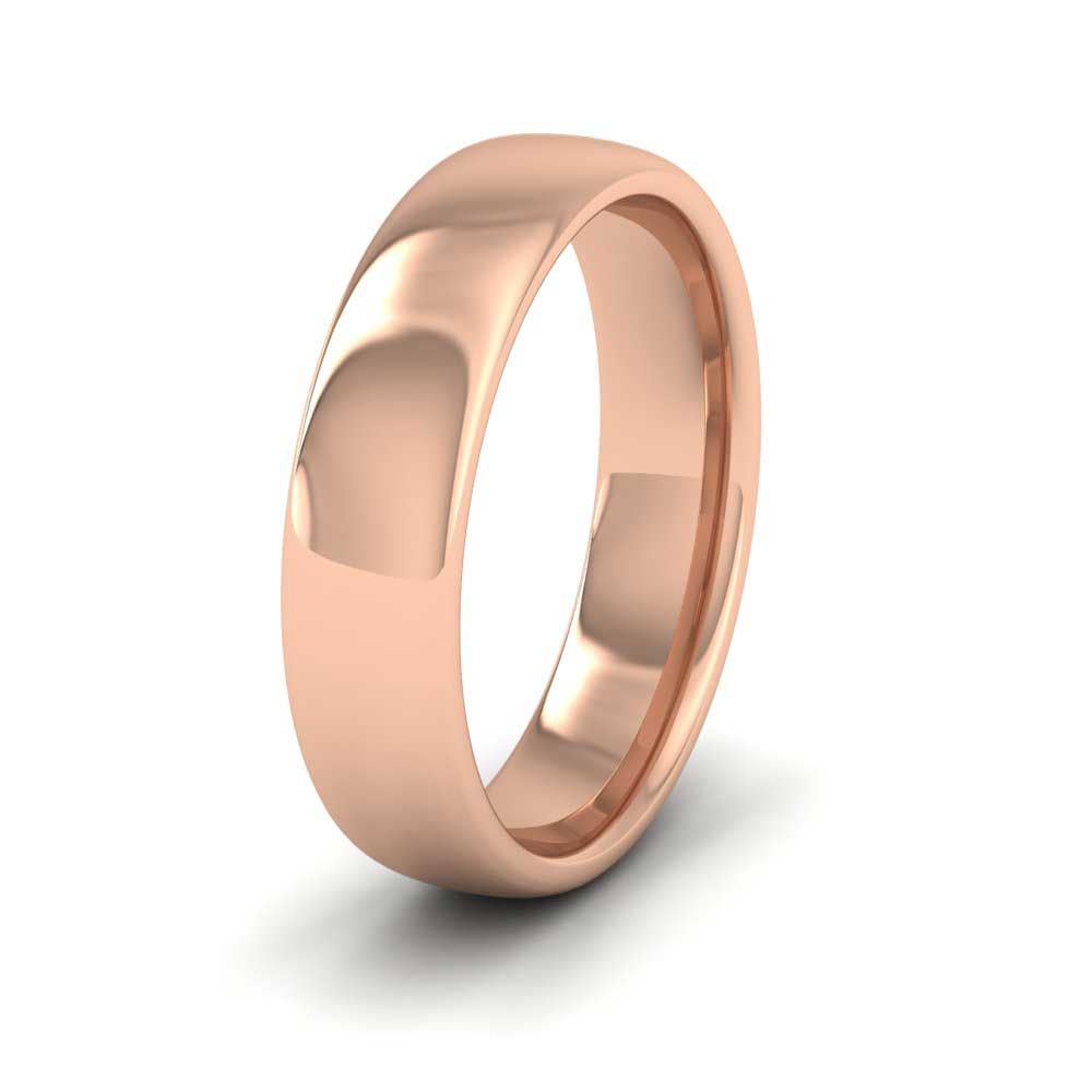 9ct Rose Gold 5mm Cushion Court Shape (Comfort Fit) Extra Heavy Weight Wedding Ring