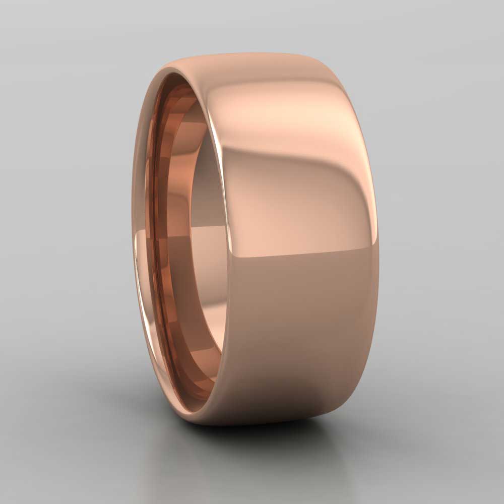 9ct Rose Gold 8mm Cushion Court Shape (Comfort Fit) Classic Weight Wedding Ring Right View