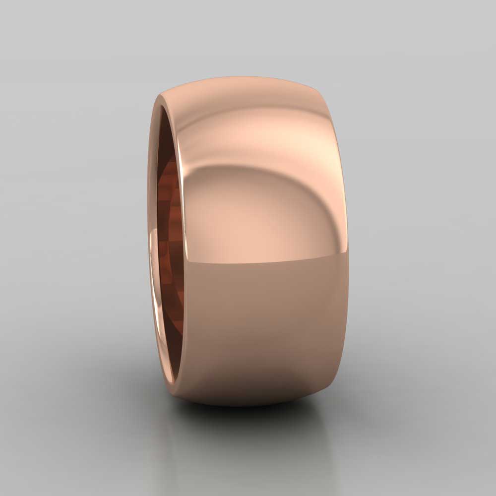 9ct Rose Gold 10mm D shape Super Heavy Weight Wedding Ring Right View