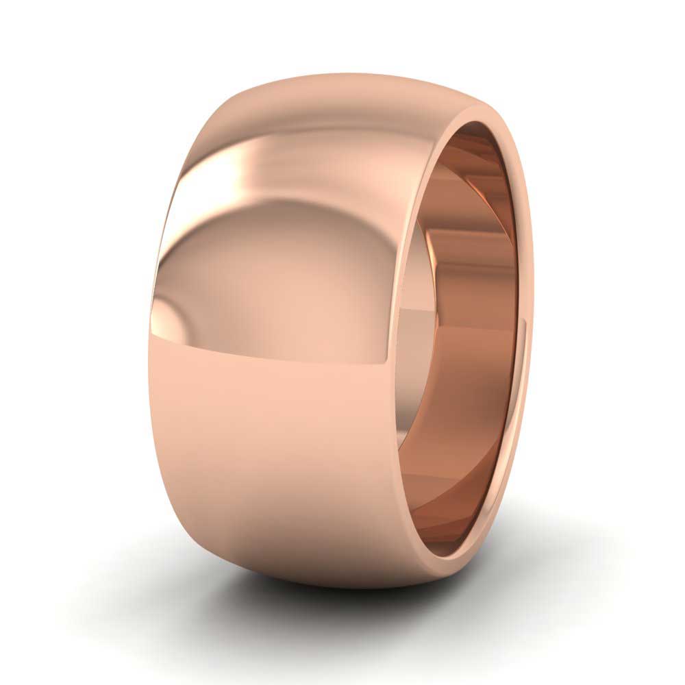 9ct Rose Gold 10mm D shape Super Heavy Weight Wedding Ring