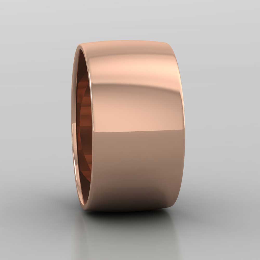 9ct Rose Gold 10mm D shape Classic Weight Wedding Ring Right View