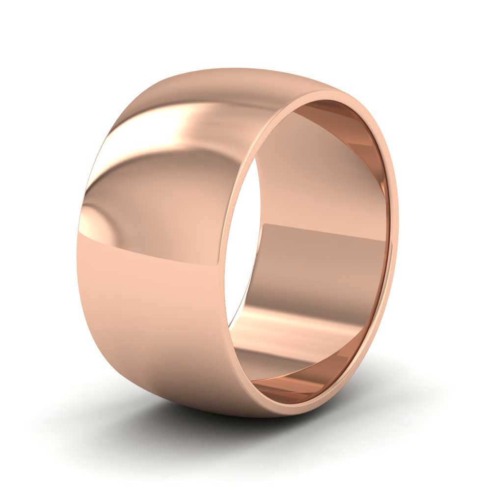 18ct Rose Gold 10mm D shape Extra Heavy Weight Wedding Ring