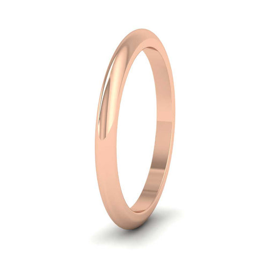 9ct Rose Gold 2mm D shape Super Heavy Weight Wedding Ring