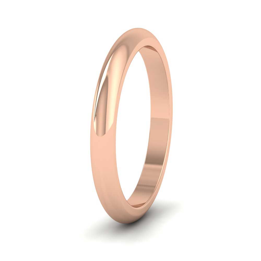 9ct Rose Gold 2.5mm D shape Super Heavy Weight Wedding Ring