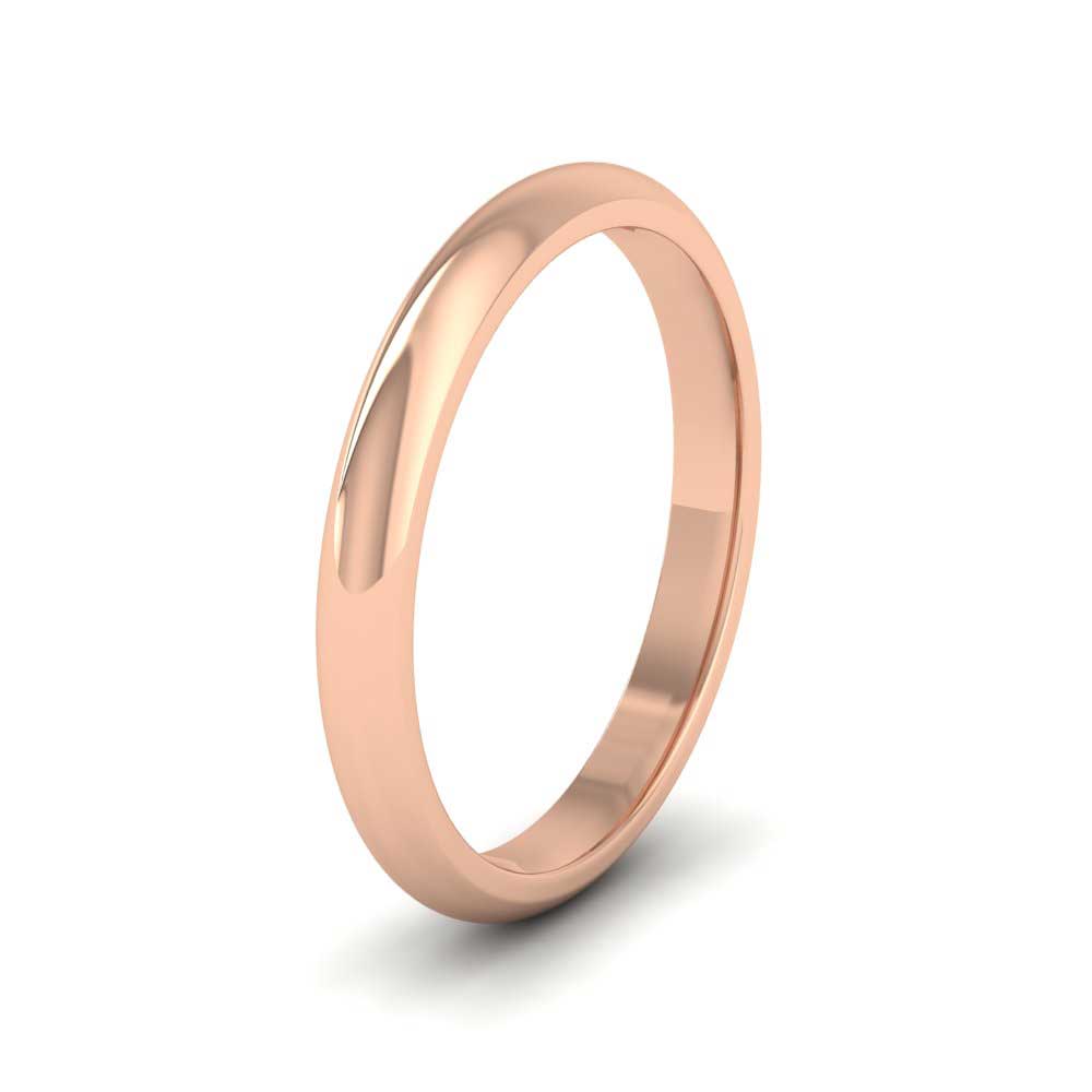 9ct Rose Gold 2.5mm D shape Extra Heavy Weight Wedding Ring
