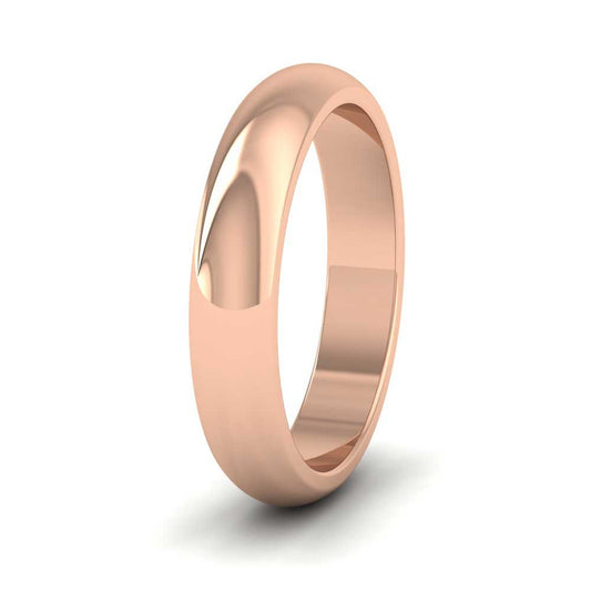 9ct Rose Gold 4mm D shape Super Heavy Weight Wedding Ring