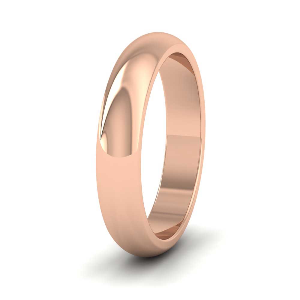 18ct Rose Gold 4mm D shape Super Heavy Weight Wedding Ring