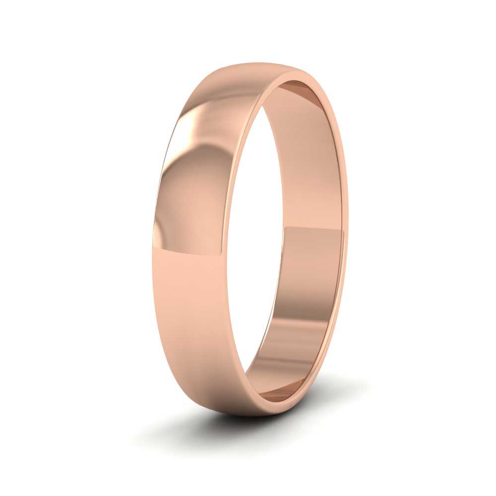 9ct Rose Gold 4mm D shape Classic Weight Wedding Ring