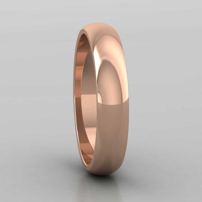 9ct Rose Gold 4mm D shape Extra Heavy Weight Wedding Ring Right View