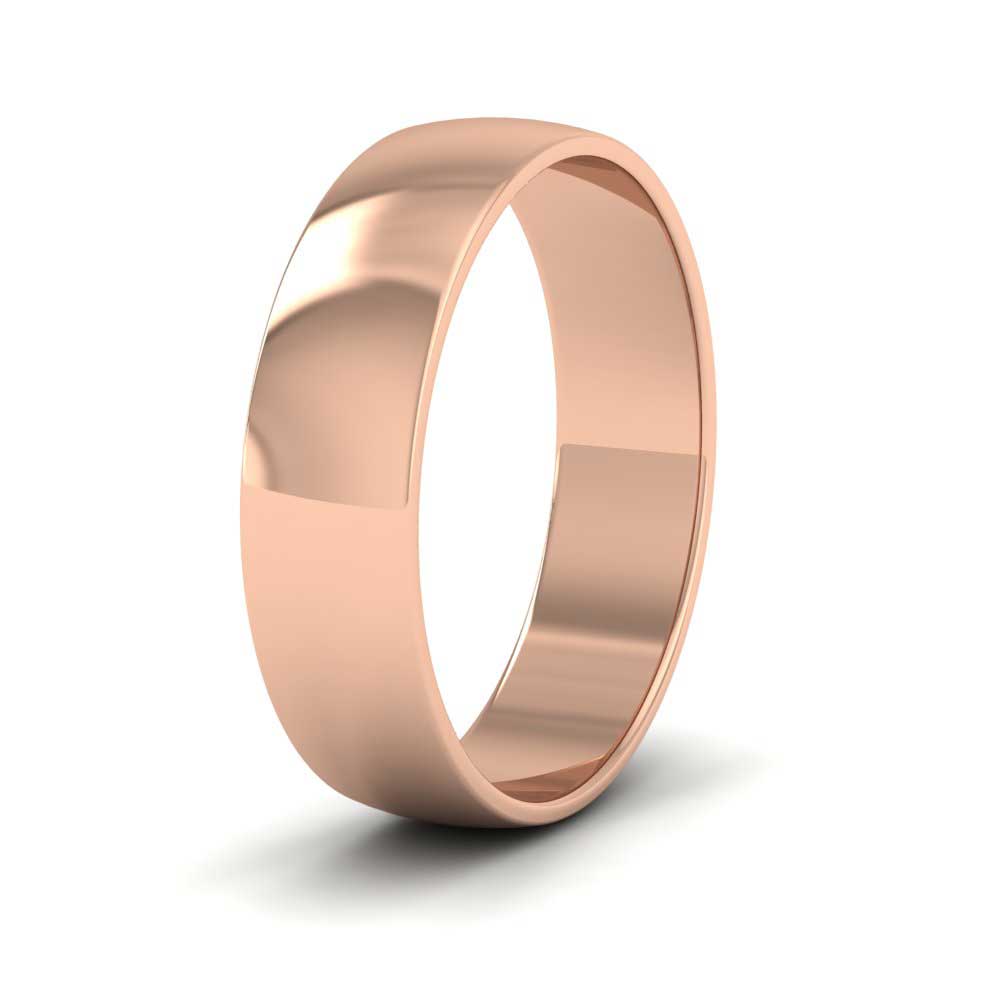 9ct Rose Gold 5mm D shape Classic Weight Wedding Ring