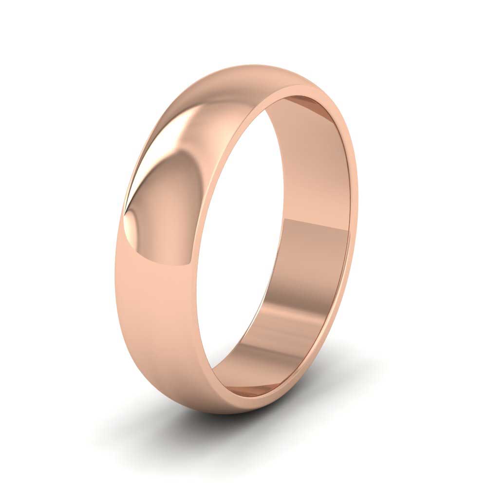 18ct Rose Gold 5mm D shape Extra Heavy Weight Wedding Ring