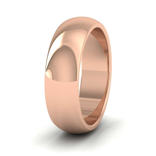 9ct Rose Gold 6mm D shape Super Heavy Weight Wedding Ring