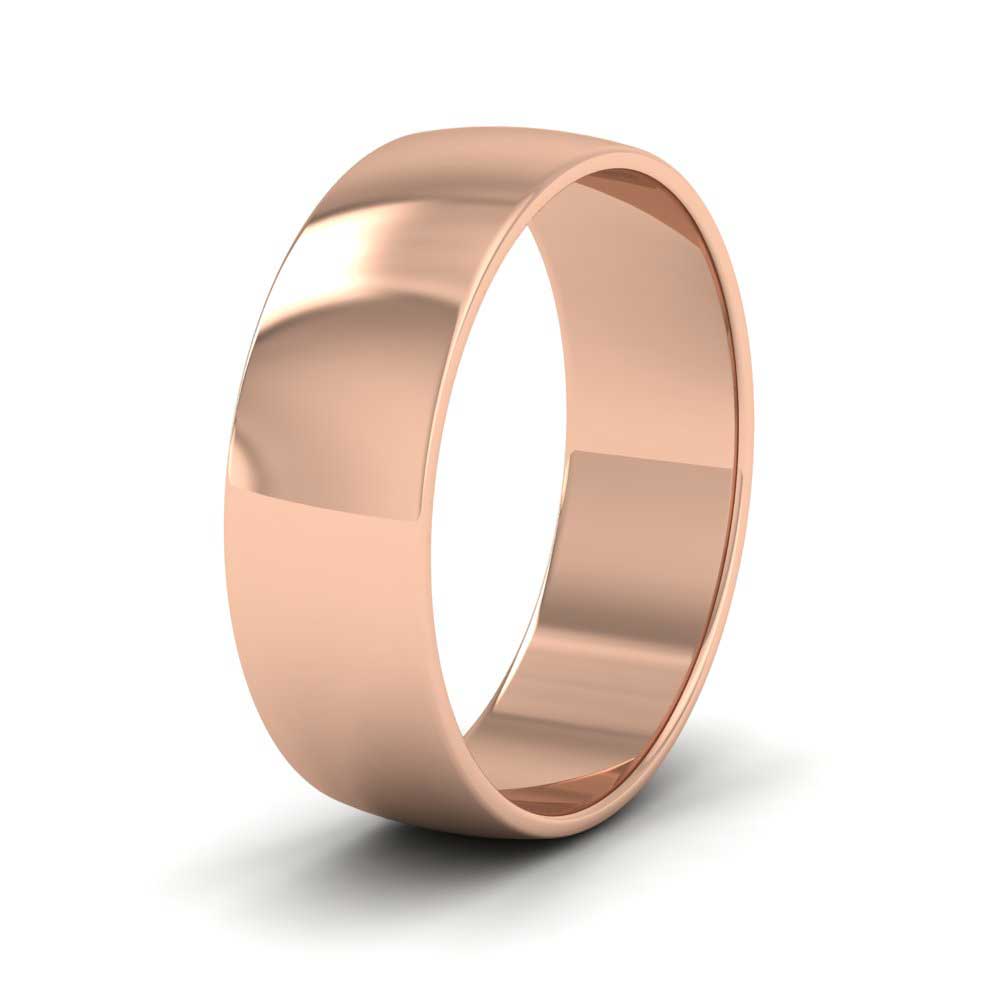 9ct Rose Gold 6mm D shape Classic Weight Wedding Ring