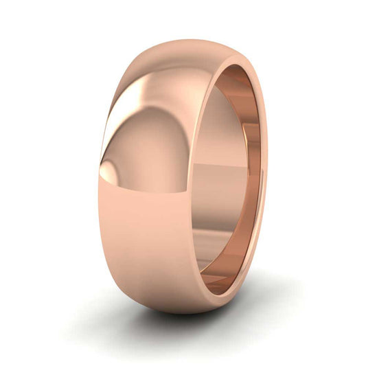 9ct Rose Gold 7mm D shape Super Heavy Weight Wedding Ring