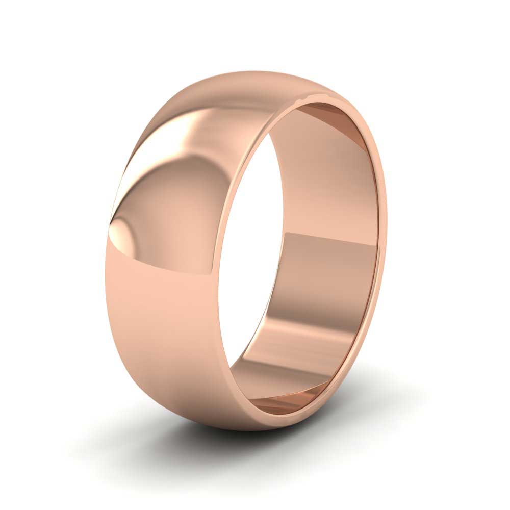 9ct Rose Gold 7mm D shape Extra Heavy Weight Wedding Ring