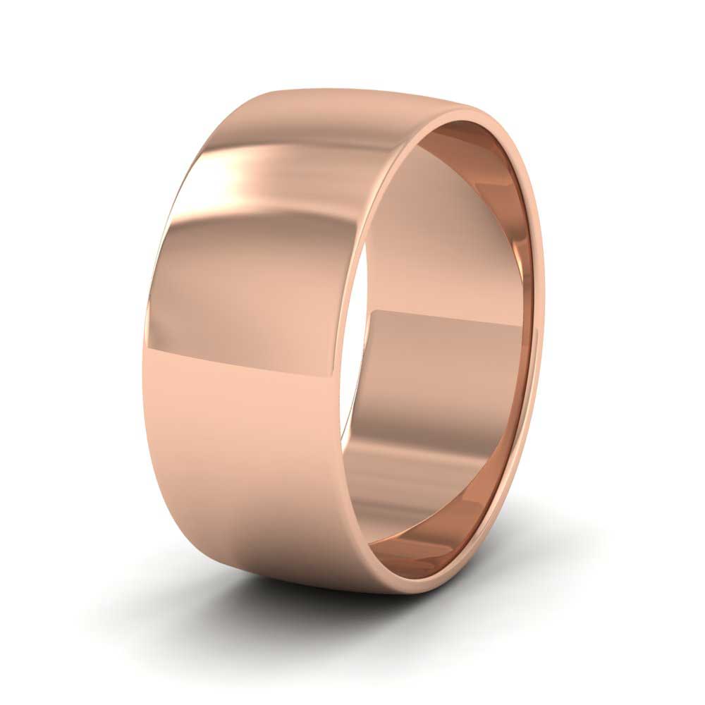 18ct Rose Gold 8mm D shape Classic Weight Wedding Ring