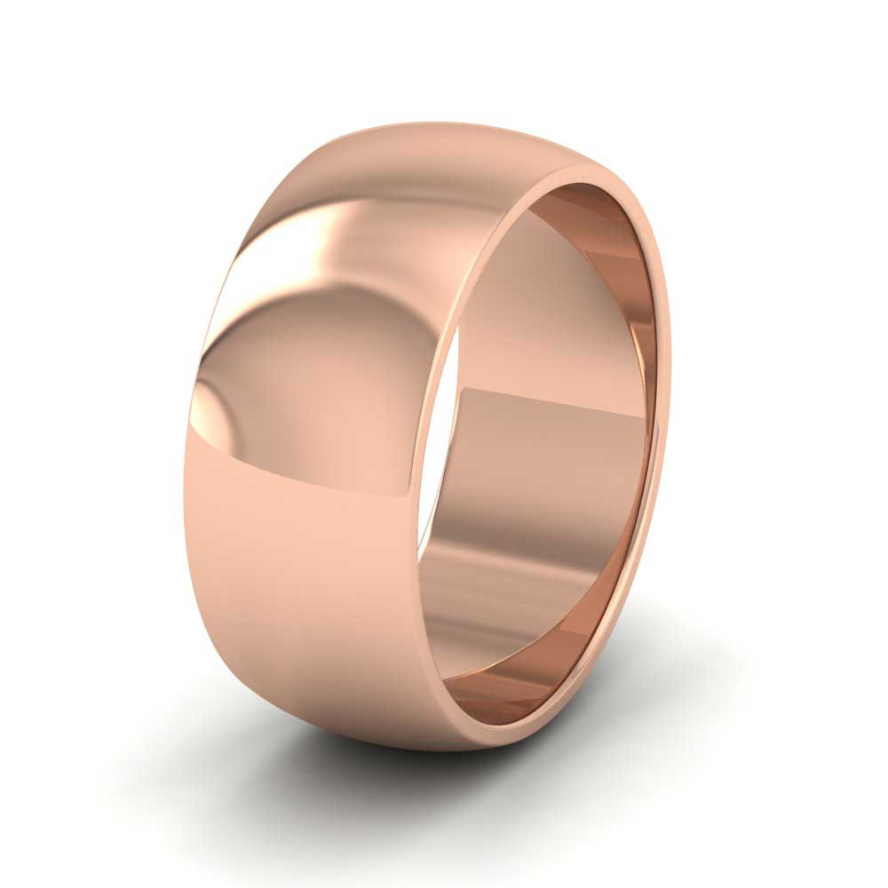 18ct Rose Gold 8mm D shape Extra Heavy Weight Wedding Ring