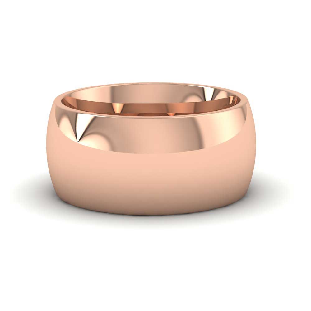 9ct Rose Gold 10mm Court Shape (Comfort Fit) Super Heavy Weight Wedding Ring Down View