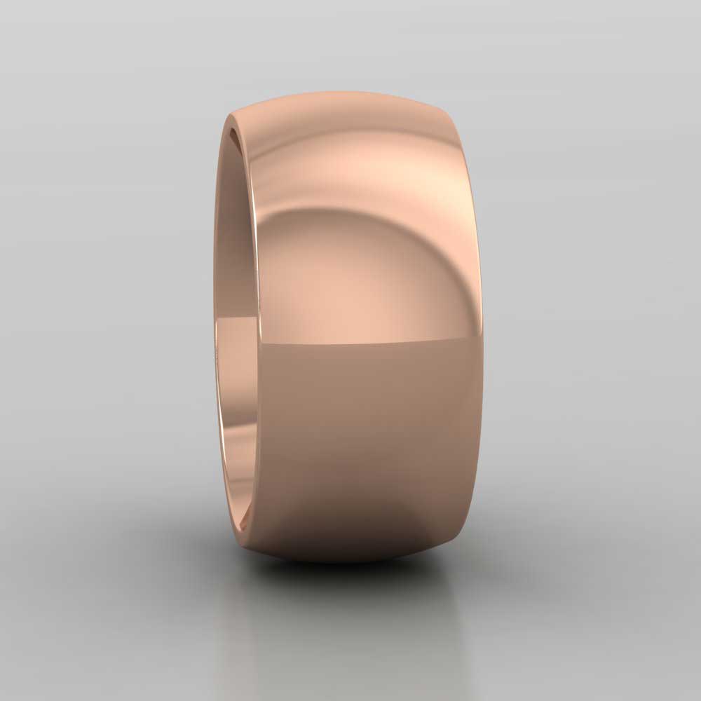 9ct Rose Gold 10mm Court Shape (Comfort Fit) Super Heavy Weight Wedding Ring Right View