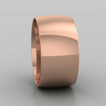 9ct Rose Gold 10mm Court Shape (Comfort Fit) Classic Weight Wedding Ring Right View