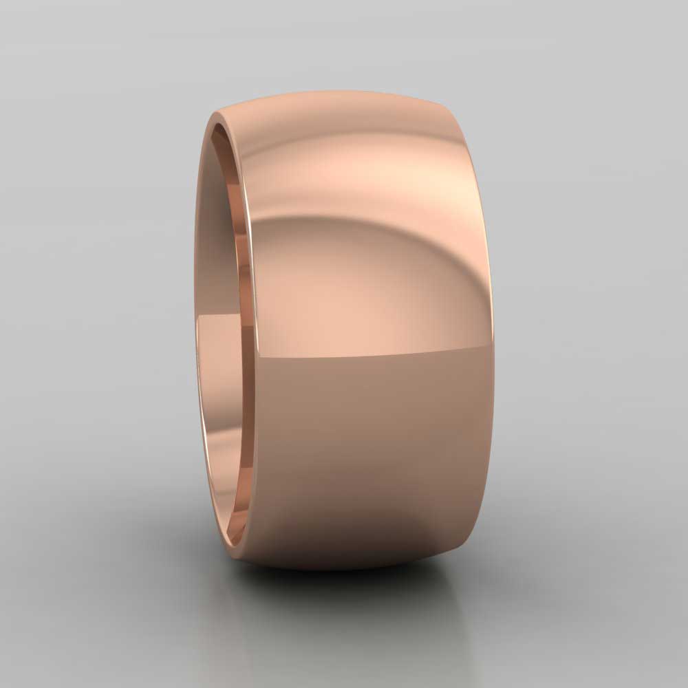 9ct Rose Gold 10mm Court Shape (Comfort Fit) Extra Heavy Weight Wedding Ring Right View