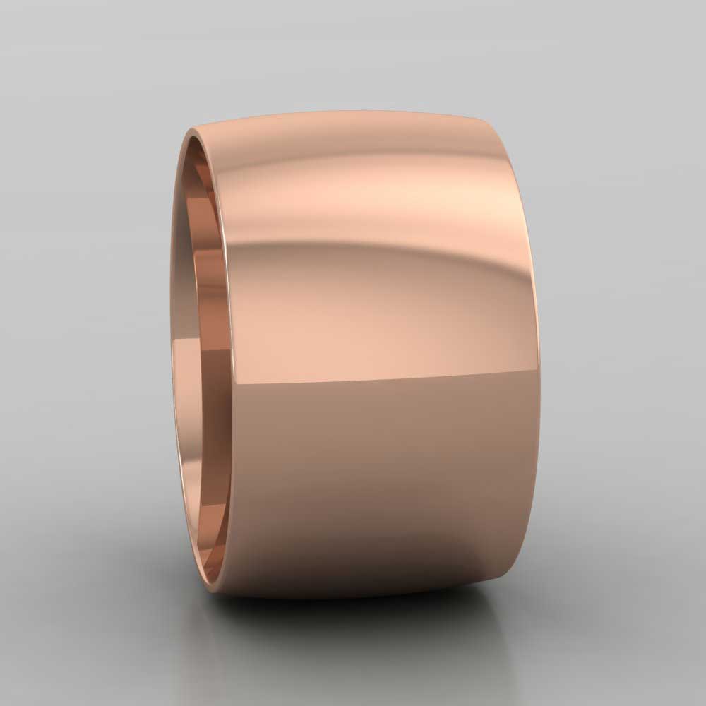 9ct Rose Gold 12mm Court Shape (Comfort Fit) Classic Weight Wedding Ring Right View