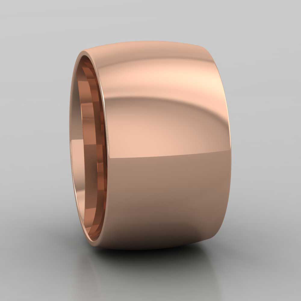 9ct Rose Gold 12mm Court Shape (Comfort Fit) Extra Heavy Weight Wedding Ring Right View