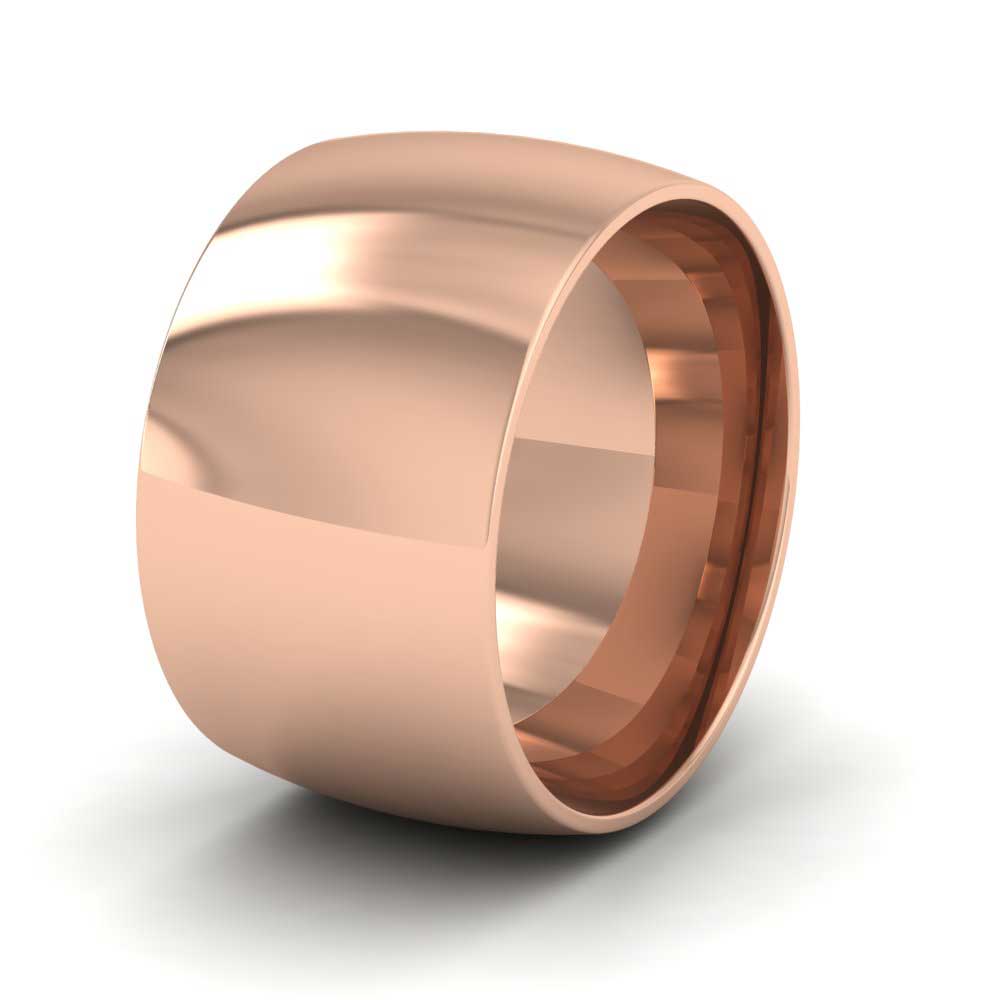 9ct Rose Gold 12mm Court Shape (Comfort Fit) Extra Heavy Weight Wedding Ring