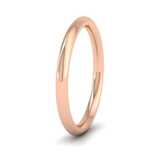 9ct Rose Gold 2mm Court Shape (Comfort Fit) Super Heavy Weight Wedding Ring