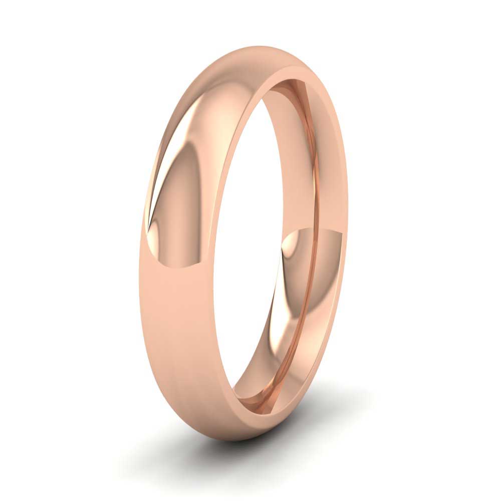 9ct Rose Gold 4mm Court Shape (Comfort Fit) Super Heavy Weight Wedding Ring