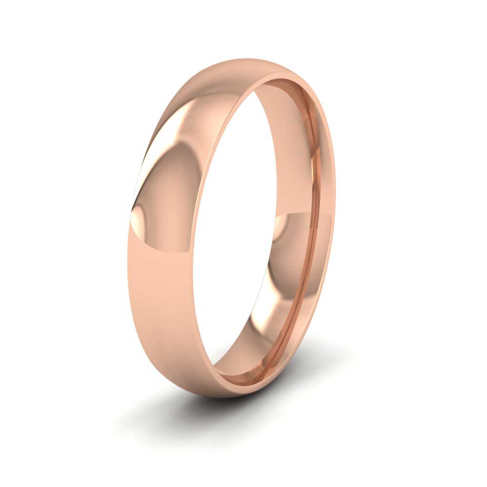 9ct Rose Gold 4mm Court Shape (Comfort Fit) Classic Weight Wedding Ring