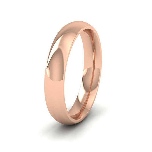 9ct Rose Gold 4mm Court Shape (Comfort Fit) Extra Heavy Weight Wedding Ring