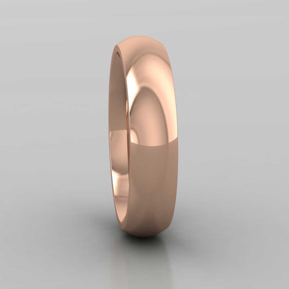 9ct Rose Gold 5mm Court Shape (Comfort Fit) Super Heavy Weight Wedding Ring Right View