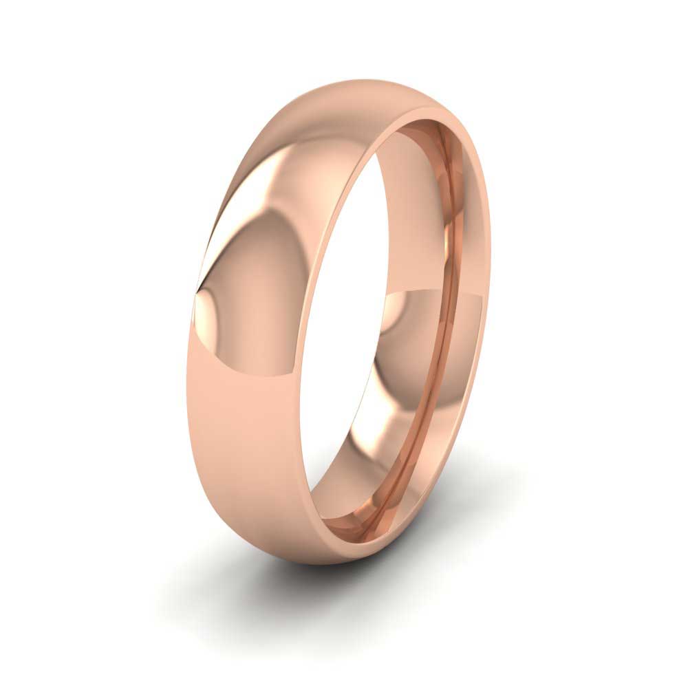 18ct Rose Gold 5mm Court Shape (Comfort Fit) Extra Heavy Weight Wedding Ring