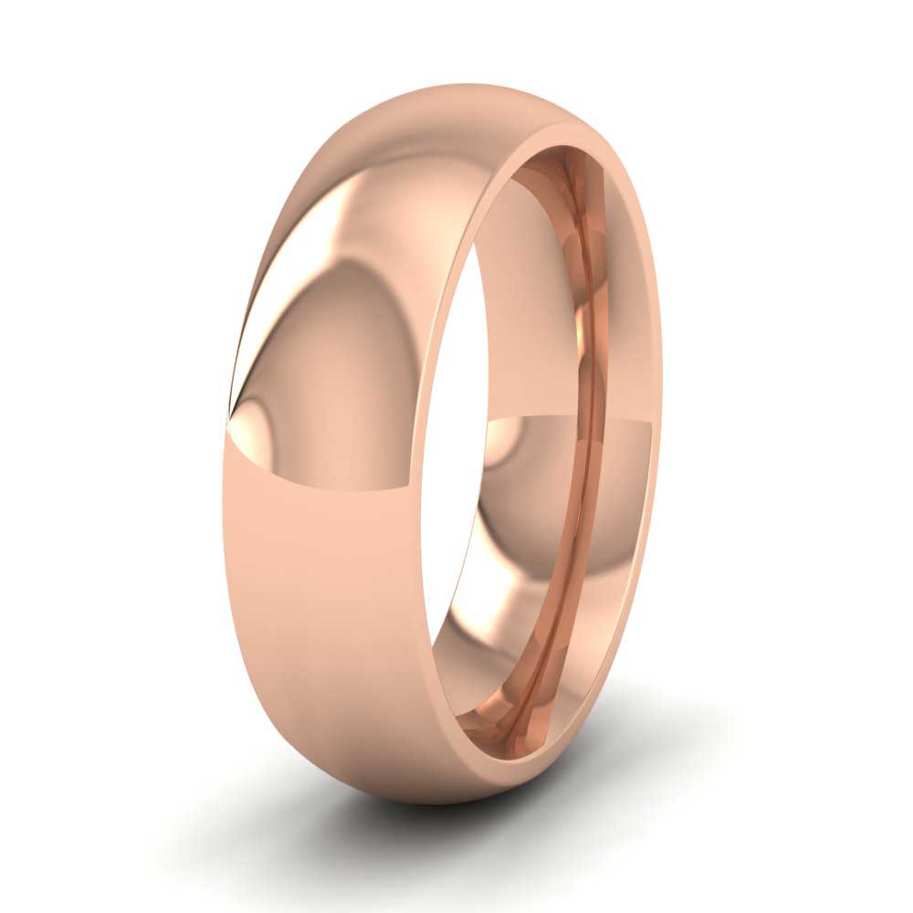 9ct Rose Gold 6mm Court Shape (Comfort Fit) Super Heavy Weight Wedding Ring