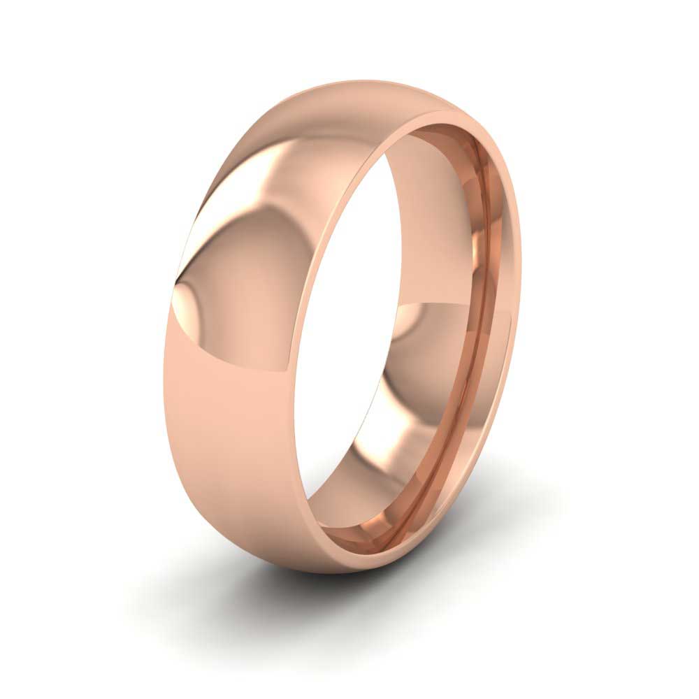 9ct Rose Gold 6mm Court Shape (Comfort Fit) Extra Heavy Weight Wedding Ring