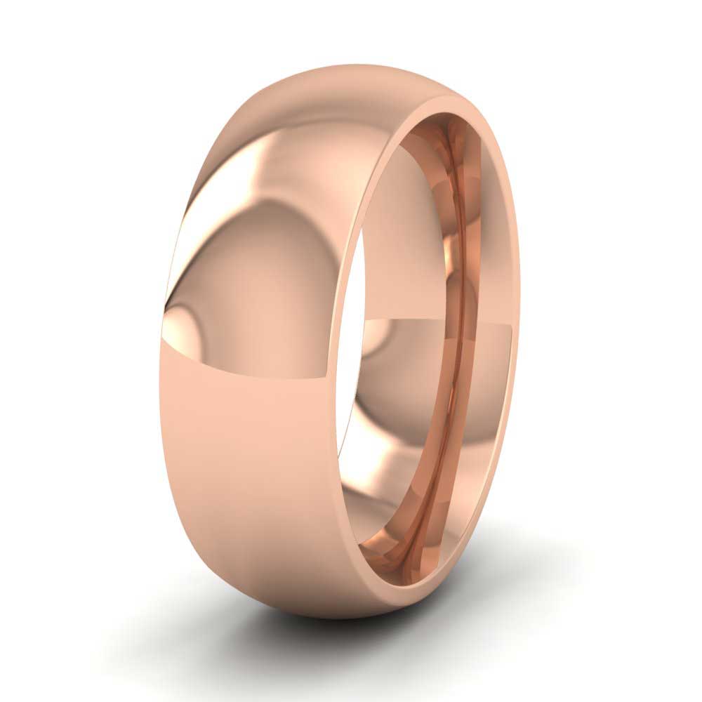 9ct Rose Gold 7mm Court Shape (Comfort Fit) Super Heavy Weight Wedding Ring