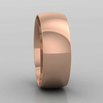 18ct Rose Gold 7mm Court Shape (Comfort Fit) Classic Weight Wedding Ring Right View