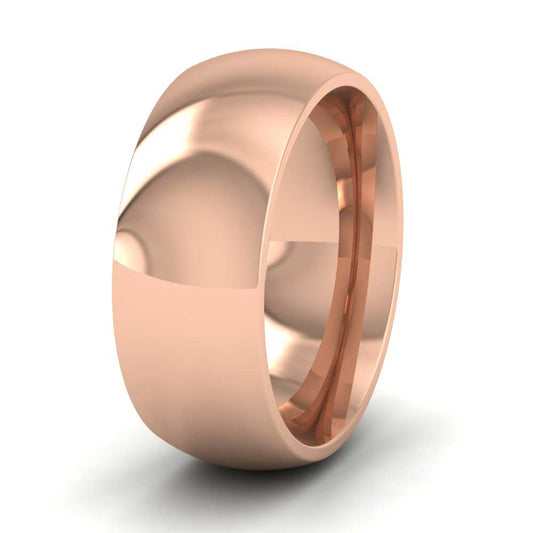 9ct Rose Gold 8mm Court Shape (Comfort Fit) Super Heavy Weight Wedding Ring