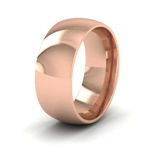 9ct Rose Gold 8mm Court Shape (Comfort Fit) Extra Heavy Weight Wedding Ring