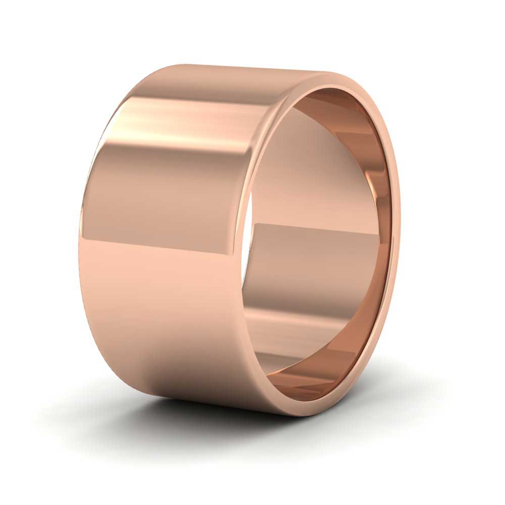 9ct Rose Gold 10mm Flat Shape Classic Weight Wedding Ring