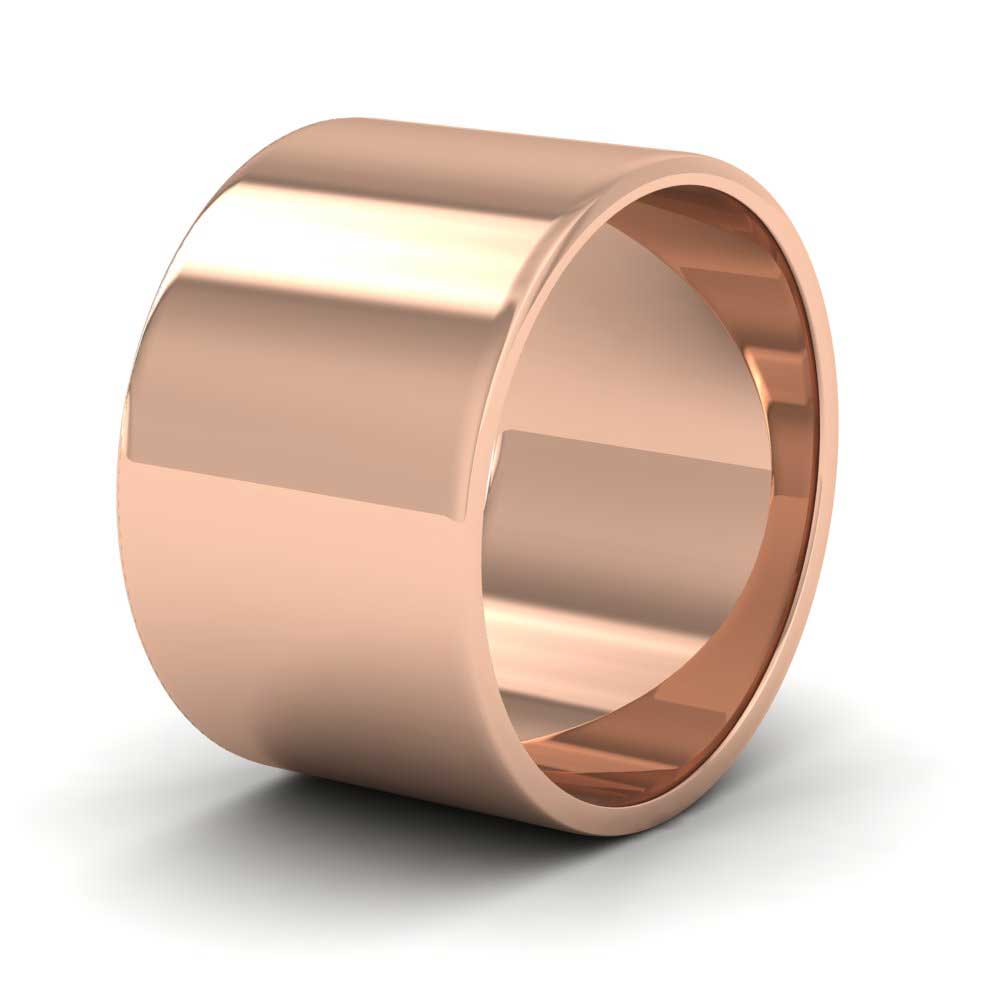 9ct Rose Gold 12mm Flat Shape Classic Weight Wedding Ring