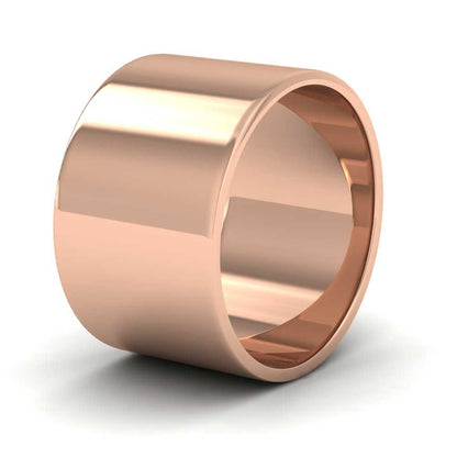 9ct Rose Gold 12mm Flat Shape Classic Weight Wedding Ring