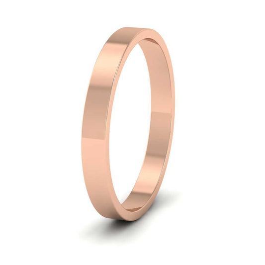 9ct Rose Gold 2.5mm Flat Shape Classic Weight Wedding Ring