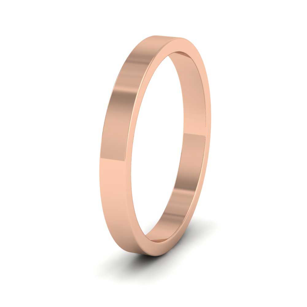 9ct Rose Gold 2.5mm Flat Shape Extra Heavy Weight Wedding Ring
