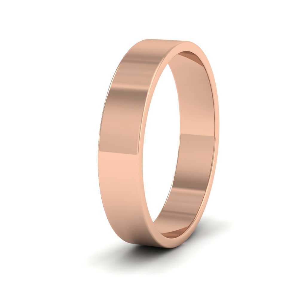 9ct Rose Gold 4mm Flat Shape Classic Weight Wedding Ring