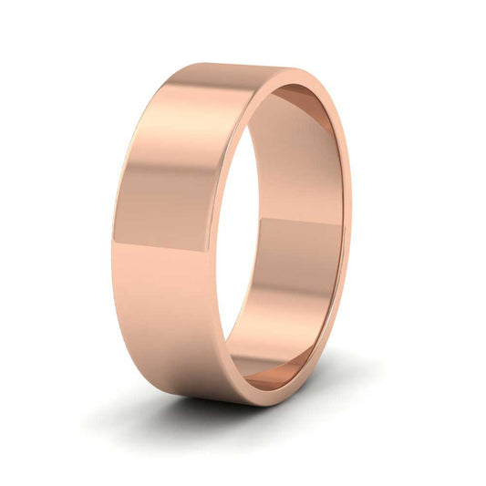 18ct Rose Gold 6mm Flat Shape Classic Weight Wedding Ring