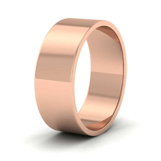 9ct Rose Gold 7mm Flat Shape Classic Weight Wedding Ring