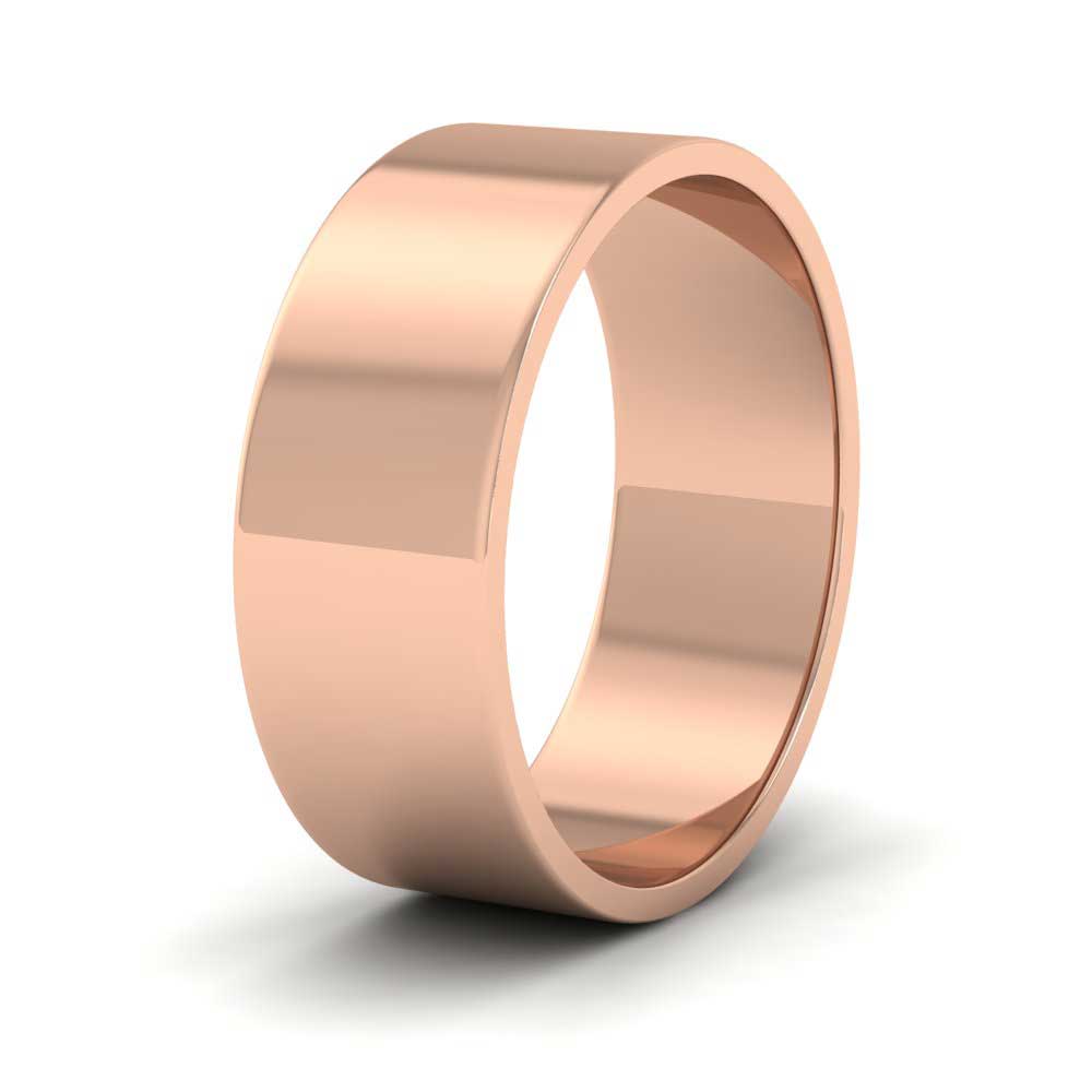 18ct Rose Gold 7mm Flat Shape Classic Weight Wedding Ring